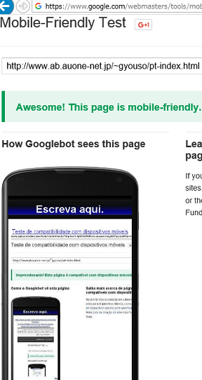 Teste de compatibilidade com dispositivos móveis